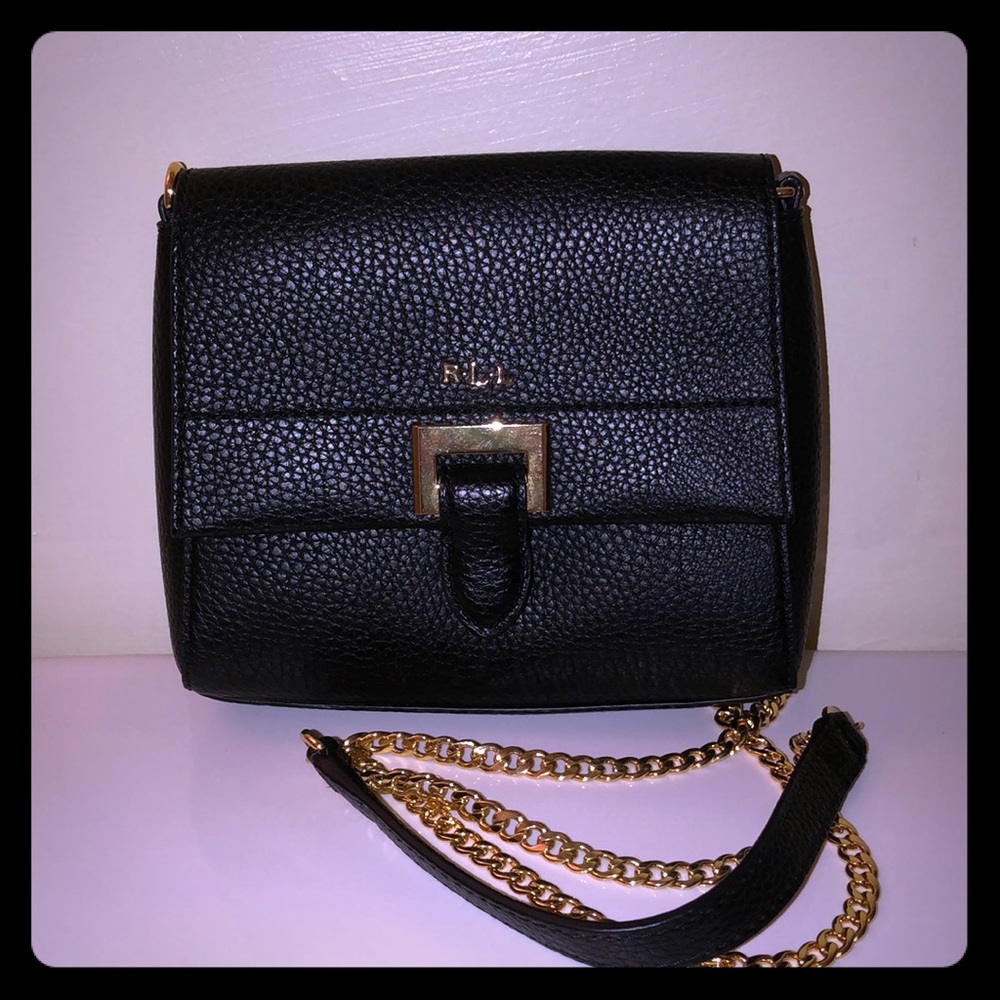 Ralph Lauren black & gold crossbody